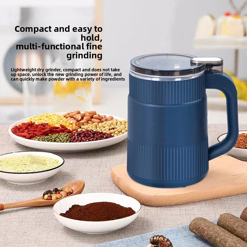 

Маленькая Портативная Мукомольная Мельница Электрическая Кофемолка Мельница для Специй Управление Одной Кнопкой Сухого и Влажного Двойного Назначения синий