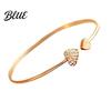 Adjustable Love Charm Bracelet Women Bracelet Opening Fit Lightweight Rhinestone