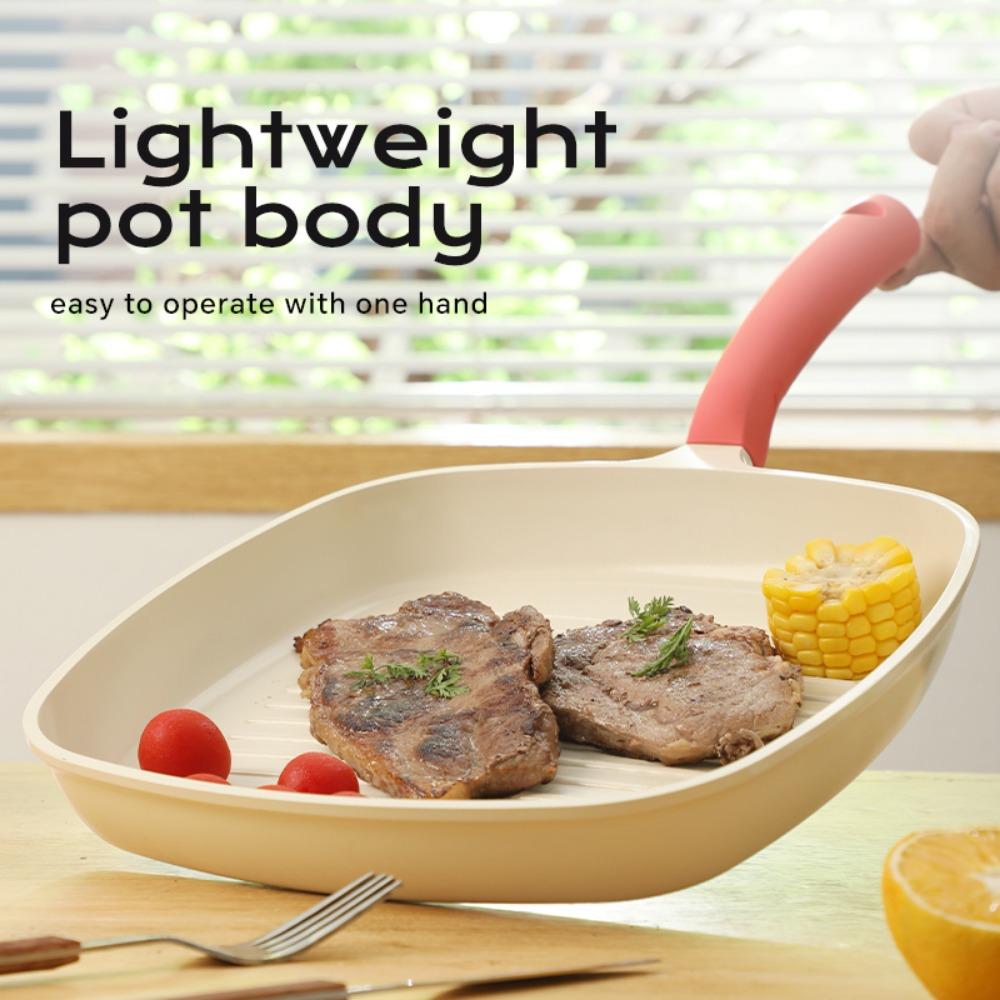DOONOR Nonstick Frying Pan Griddle Grill Pan Non-Stick Cookware for All Hob Types Easy Clean Steak Frying Pan Omelette Pan