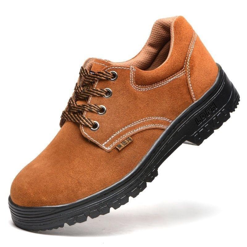 

Shoelaces with steel plate labor insurance shoes men s leather shoes work shoes steel head tooling big head iron head men anti-smashing and ant 39