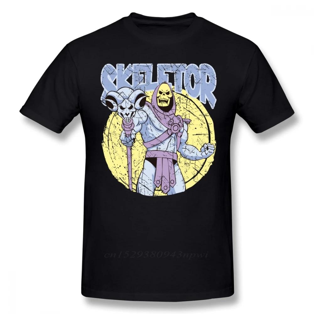 

SKELETOR T Shirt SKELETOR T-Shirt Short Sleeve Funny Tee Shirt Graphic Men Beach Cotton Tshirt Guys Punk Designer Streetwear M