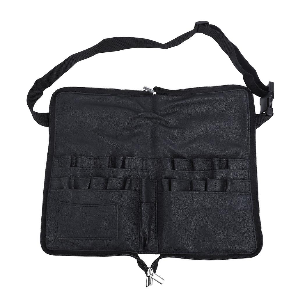 Cosmetic Makeup Brush Bag PU Makeup Brush Belt Professional Pocket for Beauticians