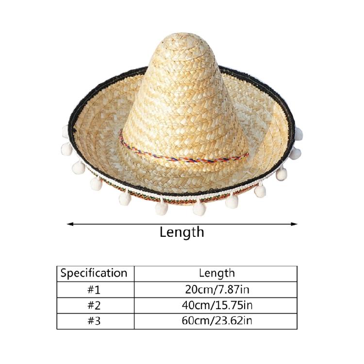 LuauEvent Straw Hat Festival Costume Party Hat Children Traditional Mexicans Hat