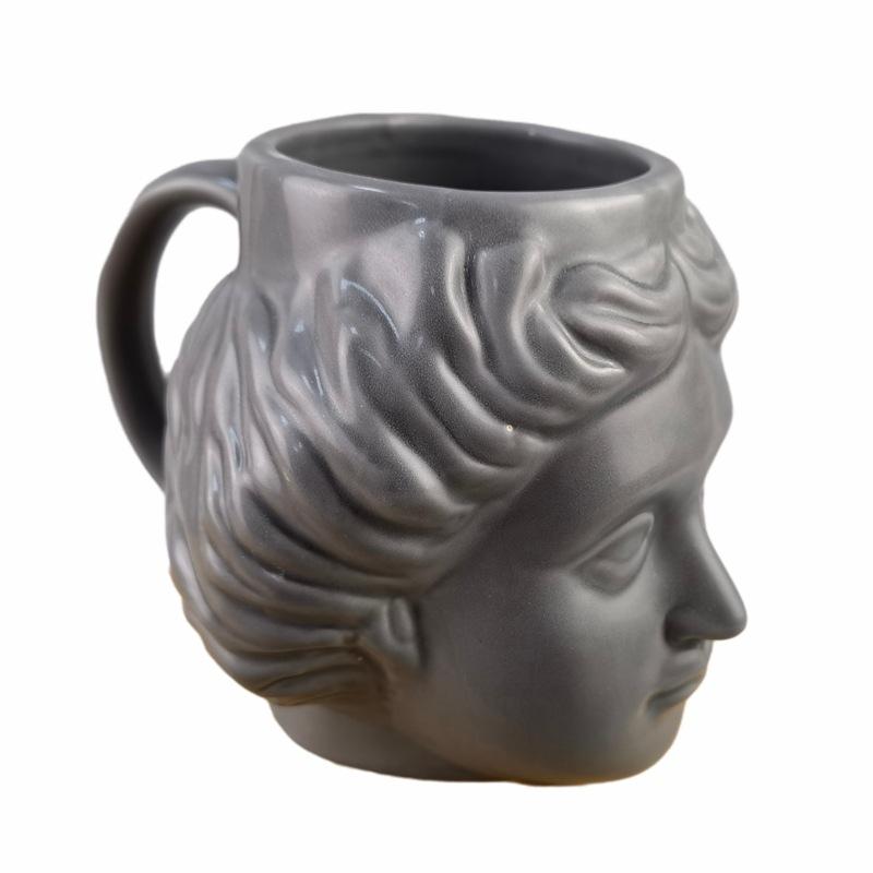 Spanish goddess cup, Apollo David ceramic mug, Nordic Roman sculpture cup, coffee cup, shaped cup