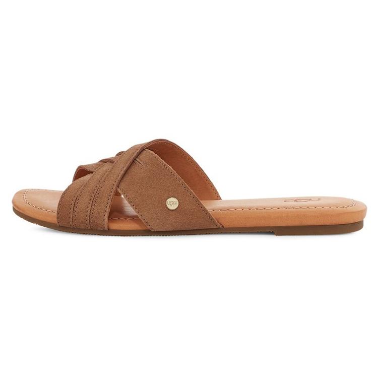 UGG Kenleigh Слипоны Женские Замша Коровья Коричневый 1142710-CHE 36