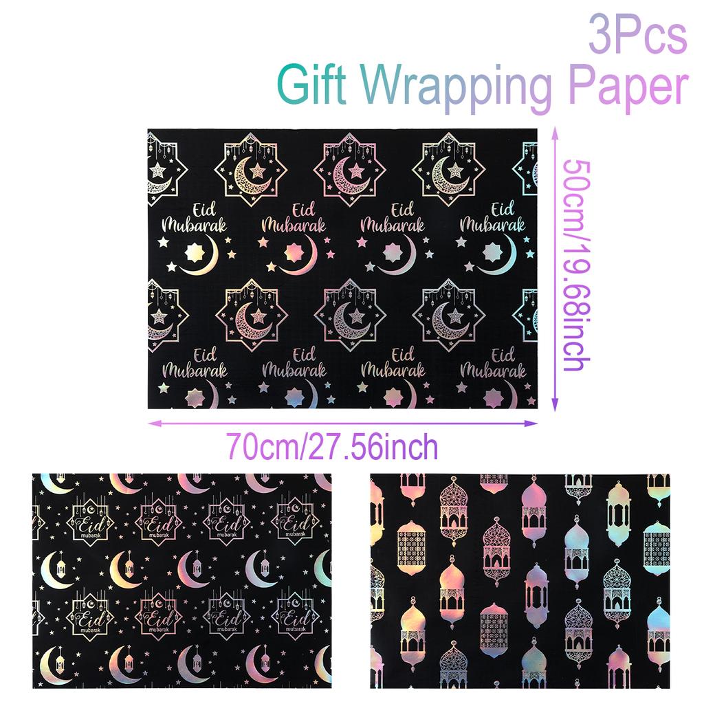 Eid Mubarak Kraft Wrapping Paper Ramadan Kareem Decoration For Home 2025 Ramadan Kareem Islam Muslim Party Eid Al Adha Gifts