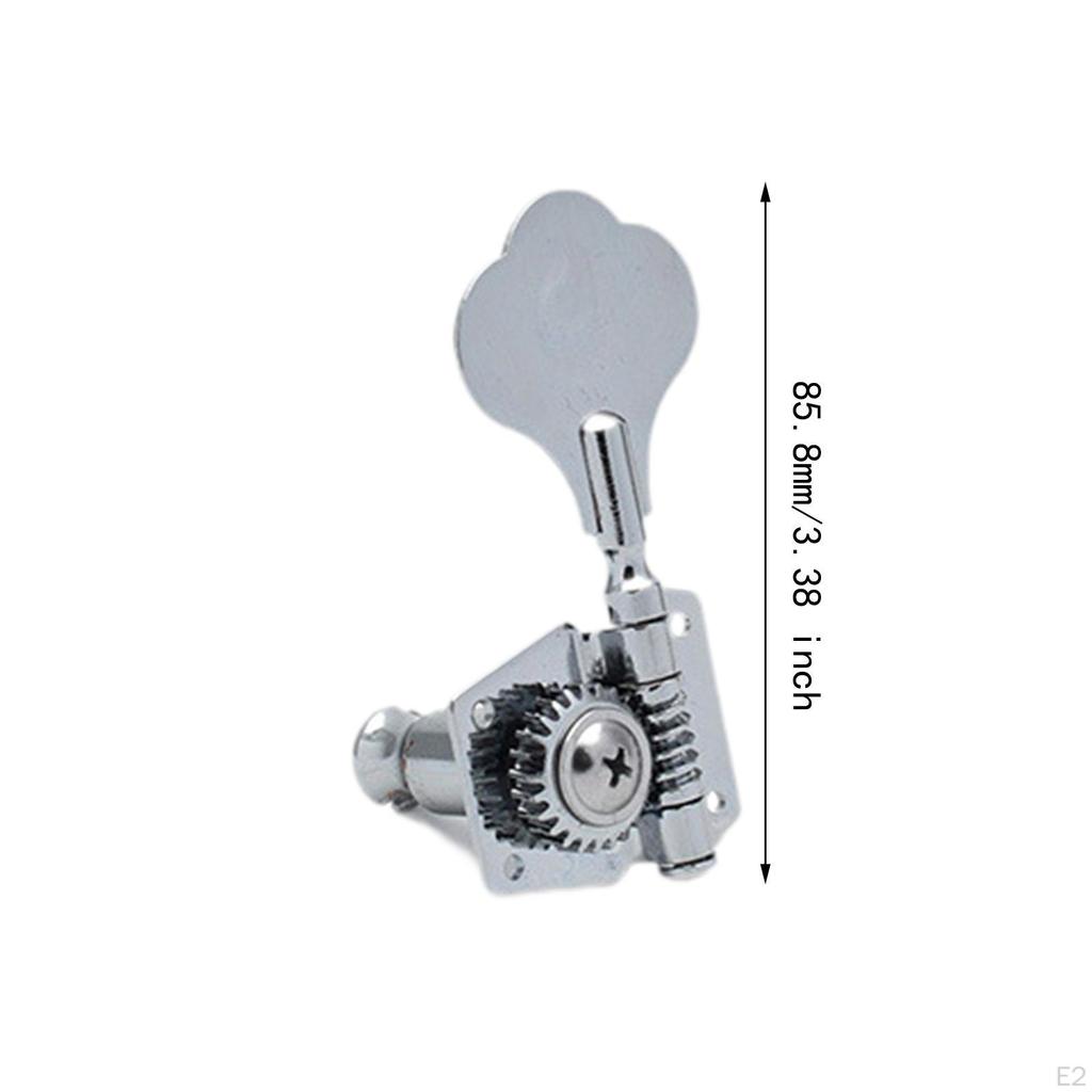 4 Pieces Electric Bass Tuning Pegs Knobs Keys Machine Heads Open Frame Tuner for Show