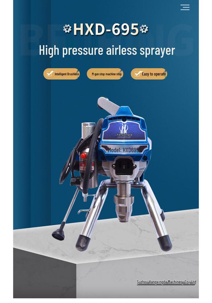 595 Electric High-Pressure Airless Paint Sprayer for Latex Coating