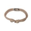 GEMCHIC Women's Adjustable Colorful Rope Bracelet with 18K Titanium Steel Bar, Engravable Personalized Unisex Fashion Wristband
