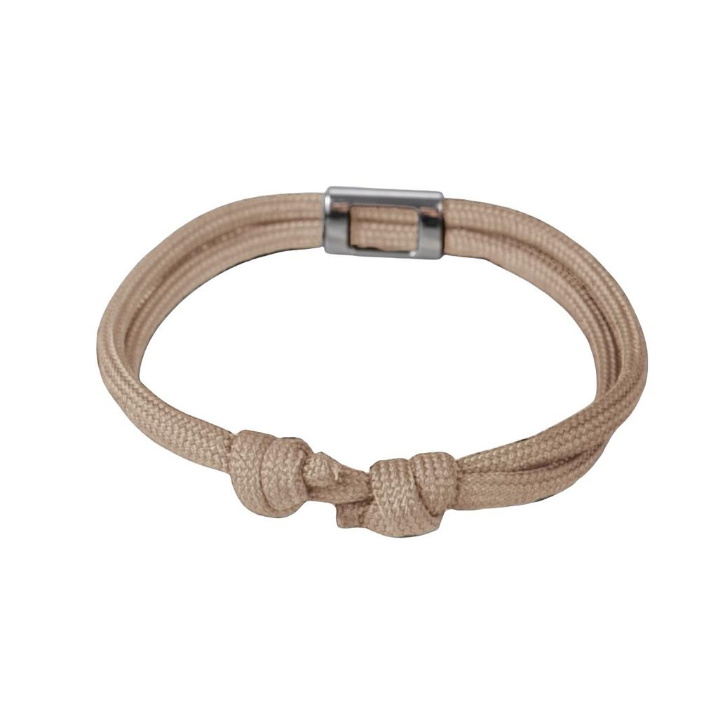 GEMCHIC Women's Adjustable Colorful Rope Bracelet with 18K Titanium Steel Bar, Engravable Personalized Unisex Fashion Wristband
