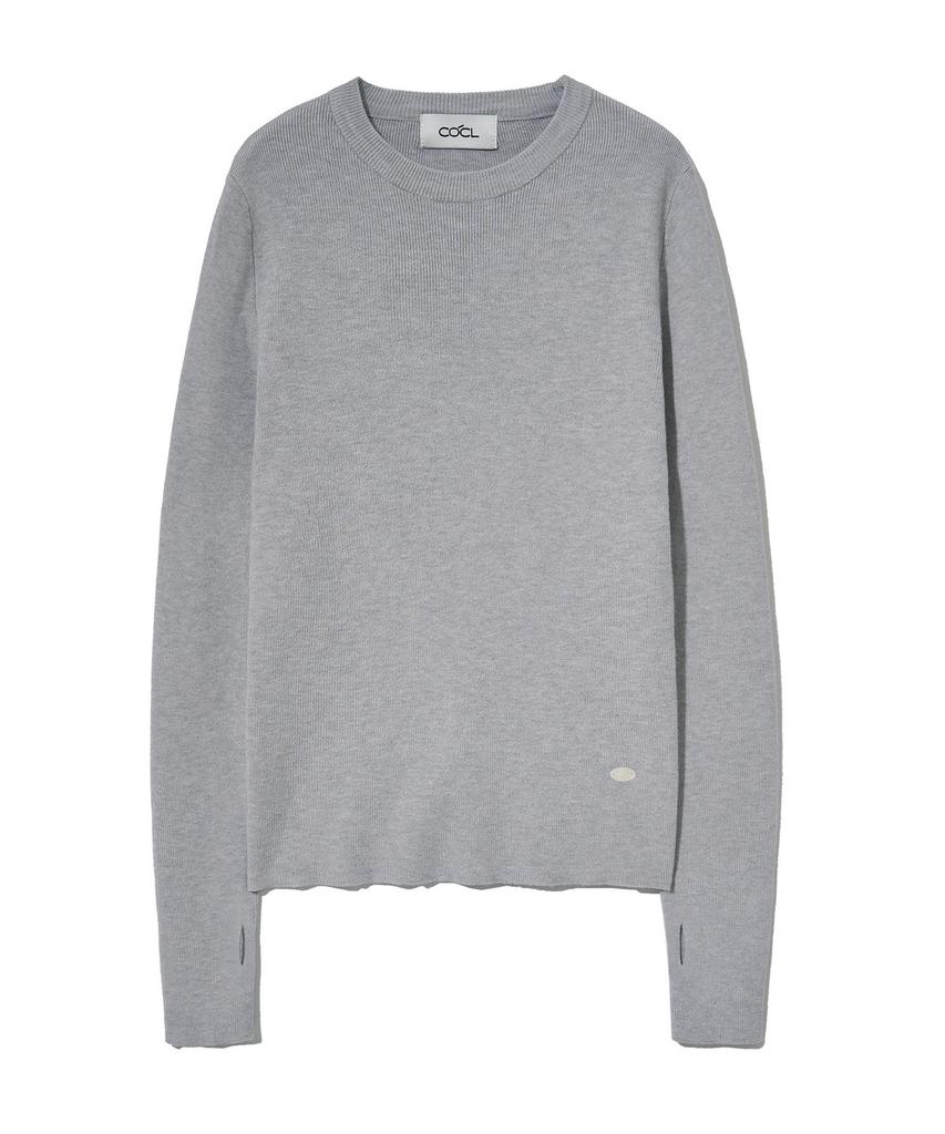 Keoseuteomeokeullagumeon Slim Round Ribbed Knit 6 Color Cowkt003