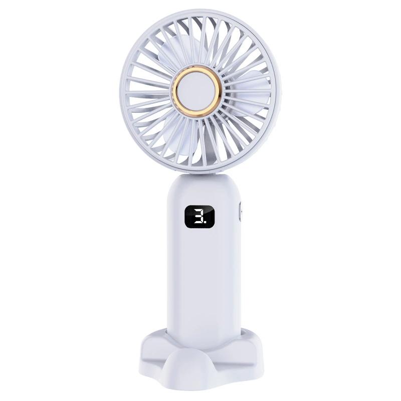 

Ventilador de mano portátil recargable USB con pantalla digital para escritorio y oficina