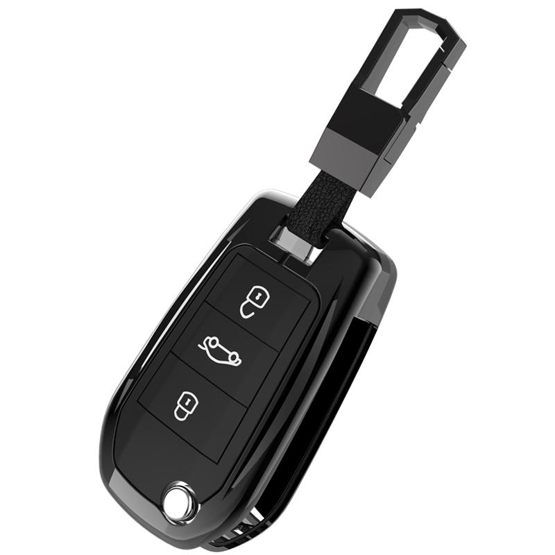

New Zinc Alloy Car Flip Key Case Cover Shell For Peugeot 208 308 408 508 2008 3008 4008 5008 For Citroen C3 C4 CACTUS C6 C8