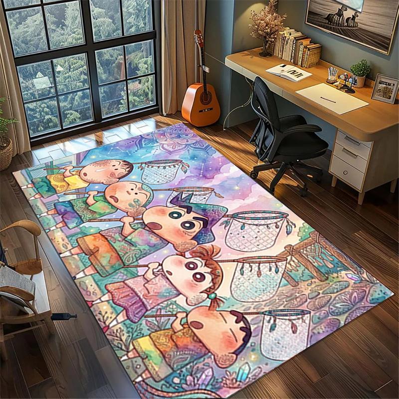 Crayon Shin-chan Large Area Rug Non Slip Washable Floor Mat for Bedroom Gamer Room Home Decor