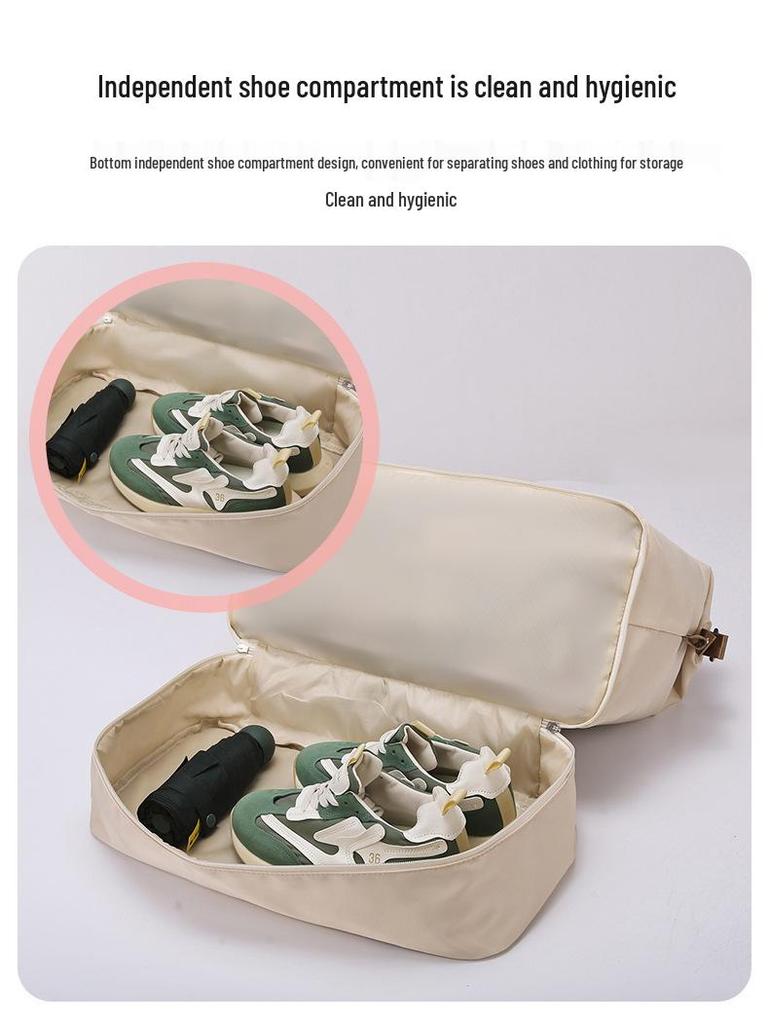 Large Capacity Travel Bag with Shoe Compartment, Wet/Dry Separation for Swimming & Fitness
