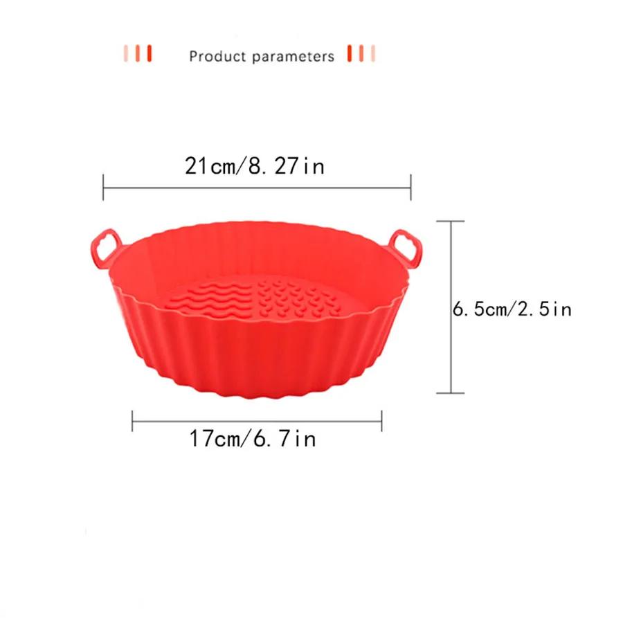 Air Fryer Silicone Liners Air Fryer Silicone Pot Reusable Silicone Air Fryer Liners Food Safe Non Stick Air Fryer Basket Accesso