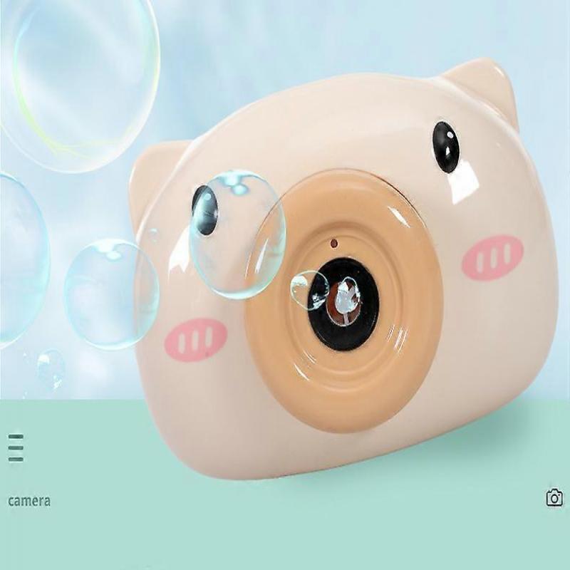 Piggy Bubble Machine Automatic Electric Leak-Proof Bubble Blower Camera Toy for Kids Outdoor Party Birthday Gift