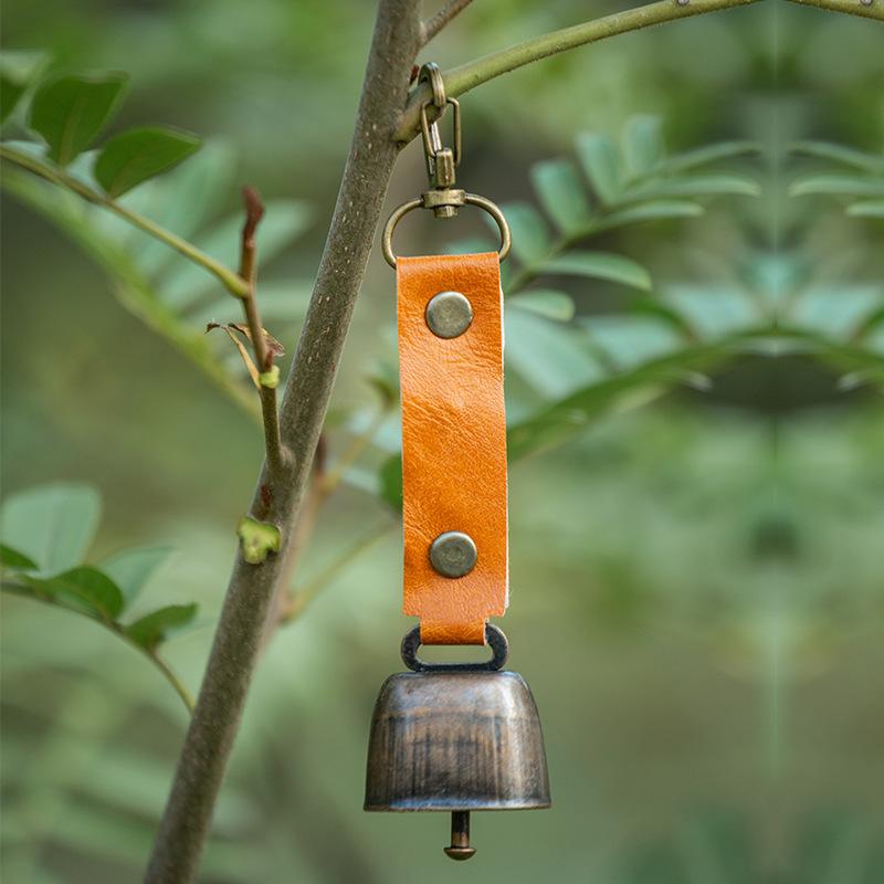 

2 Pack Bear Bell Metal Loud Hiking Bells Pendant Keychain with Carabiner Hook Magnetic Mute Silencer for Outdoor Camping Trikkin