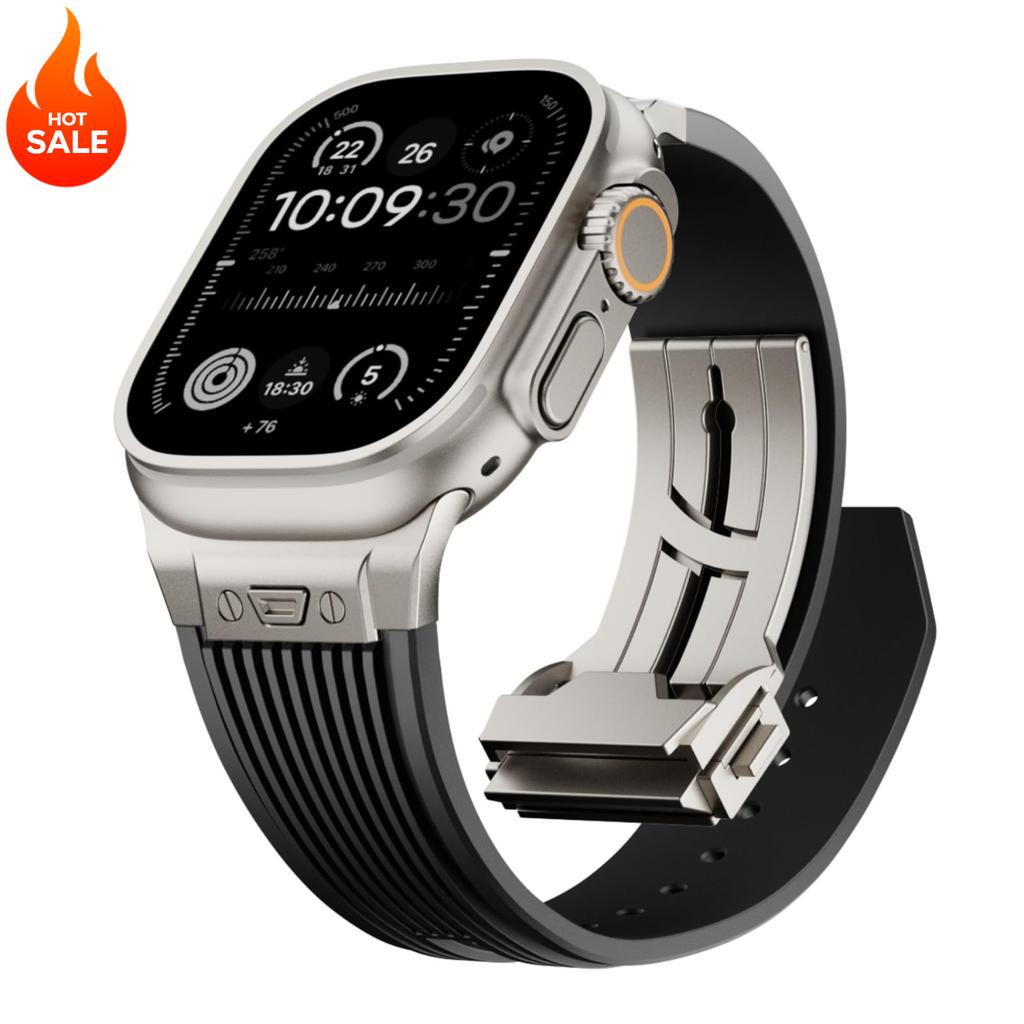 Luxury Strap for Apple Watch Band Ultra 3 49mm Series 11 10 46mm 9 8 7 45mm Sports Silicone Bracelet Belt Iwatch 6 SE 5 44mm