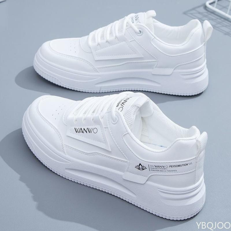 Ladies Casual Fresh Sneakers Trendy Outdoor Running Shoe Versatile Lace Up White Shoes Fashion Comfortable Women's Shoes Mujer