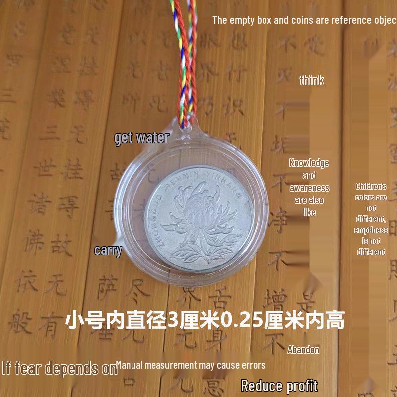 Acrylic Buddha Amulet Pendant - Transparent, Dustproof, Fashionable Door Shape with Openable Gemstone Charm