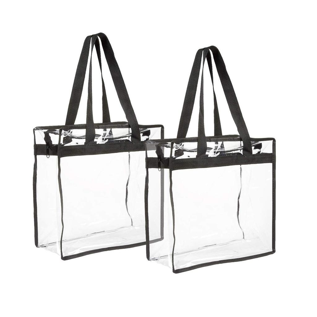 1/2pcs PVC Makeup Storage Bag Portable Large Capacity Waterproof Clear Tote Shoulder Bag with Zipper for Travel Washing Shopping