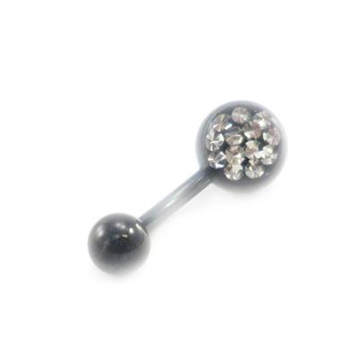 [I9490] - Smoked Gray 'Crystal' Body Piercing