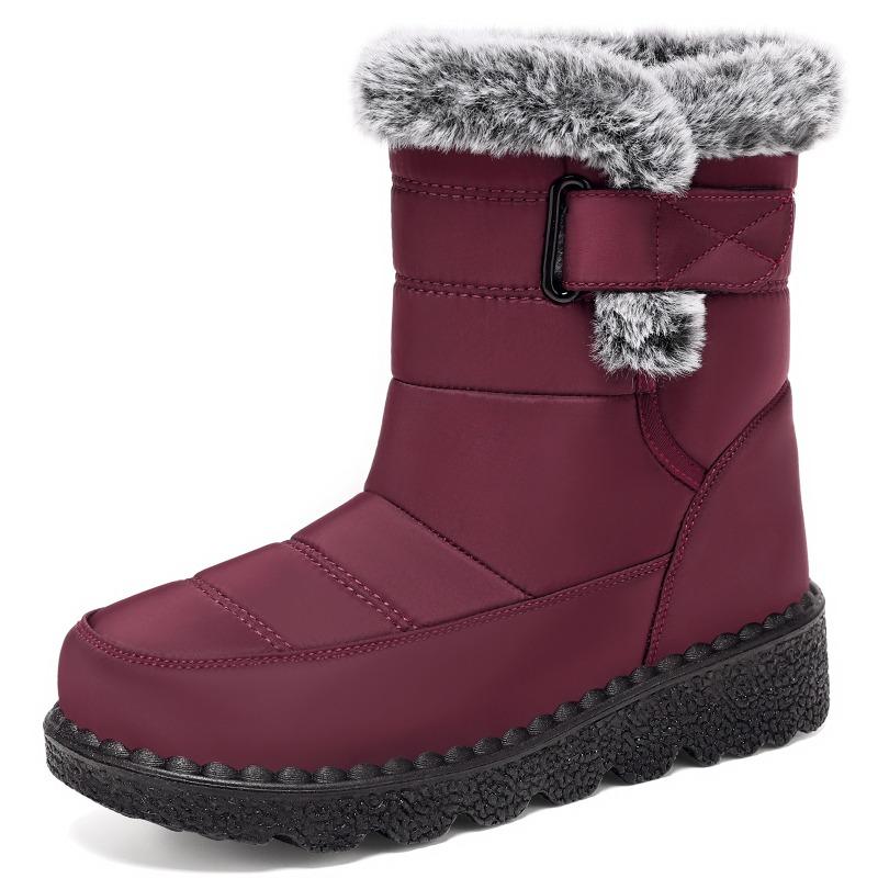 Snow Boots Women's Winter Large Size Women's Boots Piled Thickened Cotton Boots Polyurethane Boots High Top Platform Cotton Shoes