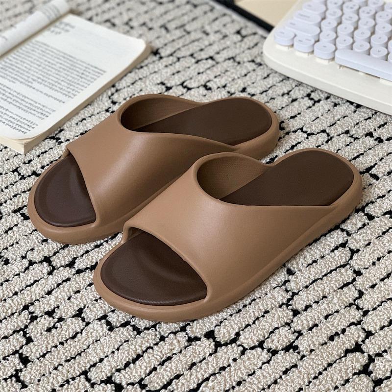 

Новая женская обувь высокого класса, домашняя повседневная одежда, плоские и удобные тапочки на одно плечо 40-41 светло-коричневого