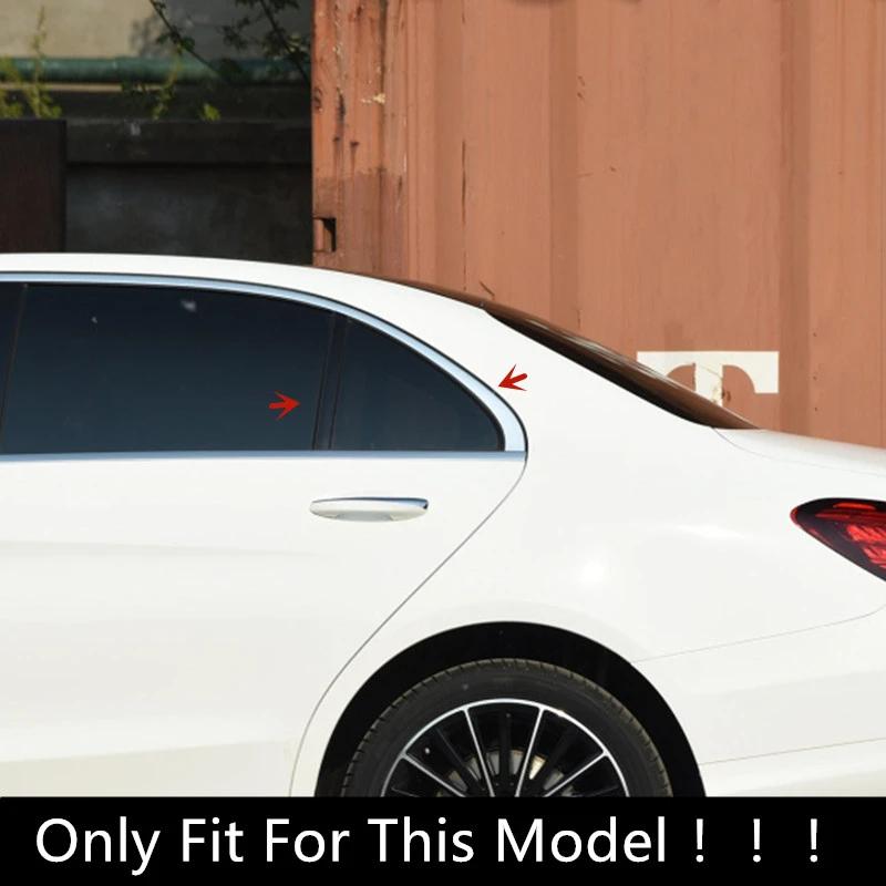 

Car Styling Rear Window Triangle Shutters Decorative Stickers Trim Black For Mercedes Benz W205 W176 C117 CLA A C Class