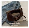 2024 Retro Suede Crossbody: Versatile Small Handbag & Shoulder Bag