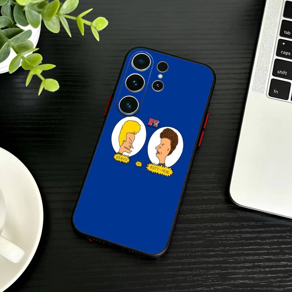 Cartoon B-Beavis And Butt-Head Phone Case For Samsung S26,S25,S24,S23,S22,S21,S20,Plus,Fe,Lite,Others Black Cover