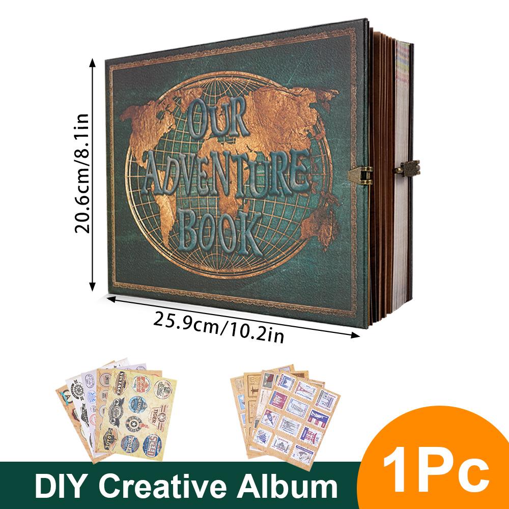 180 Page DIY Travel Photo Album Scrapbook  Our Adventure Book Leather Retro Creative  Photo Album Birthday  Christmas Gifts