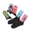 Trendy Men's Mid-Calf Character Portrait Cotton Socks