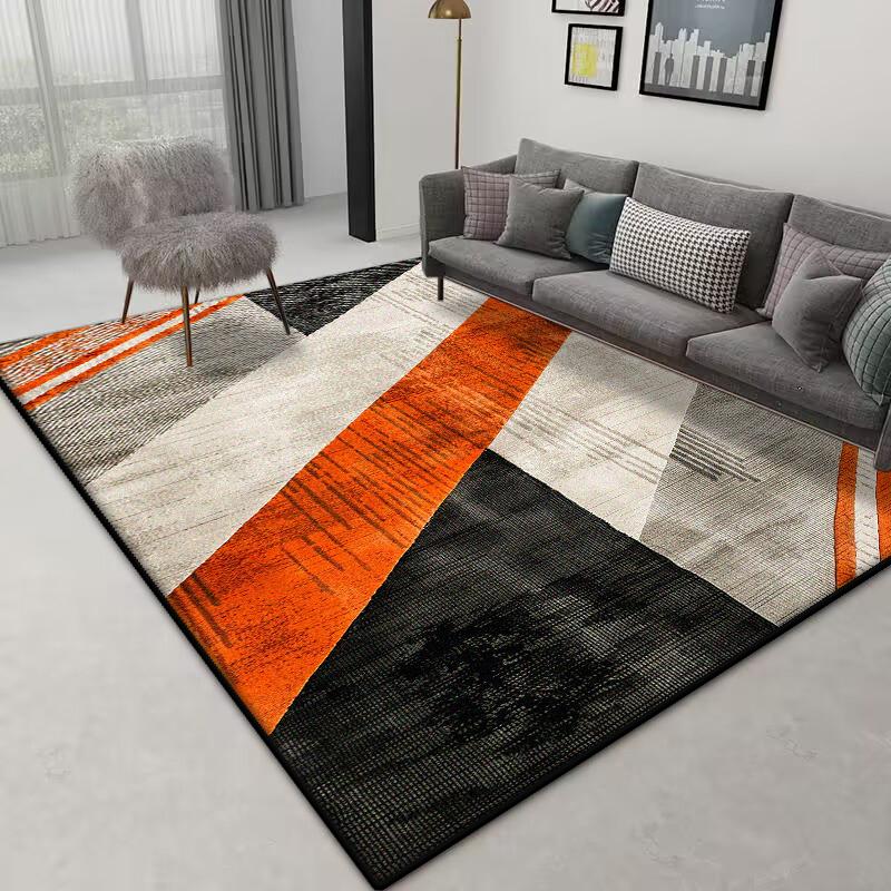 Nordischer Geometrischer Teppich Wohnzimmer 200x300 Schlafzimmerteppich Großflächige Teppiche zur Heimdekoration Rutschfeste Sofa-Bodenmatten nach Maß