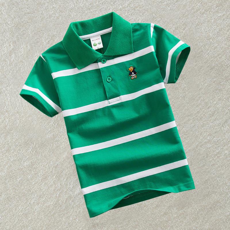 Children Kids Baby Boys Cartoon Print Tee Polo T-shirt Tops Clothes