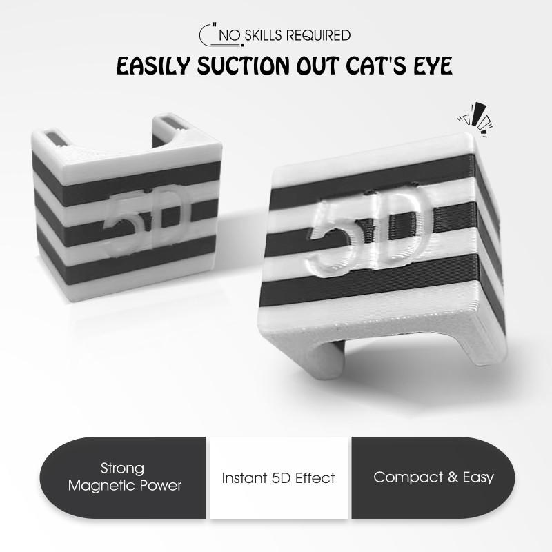 1Pcs 3D Printed Nail Art Magnetic Stick Nail Art 5D Automatic Magnet Suitable For Diy Cat Eye Gel Nail Polish Manicure Tools