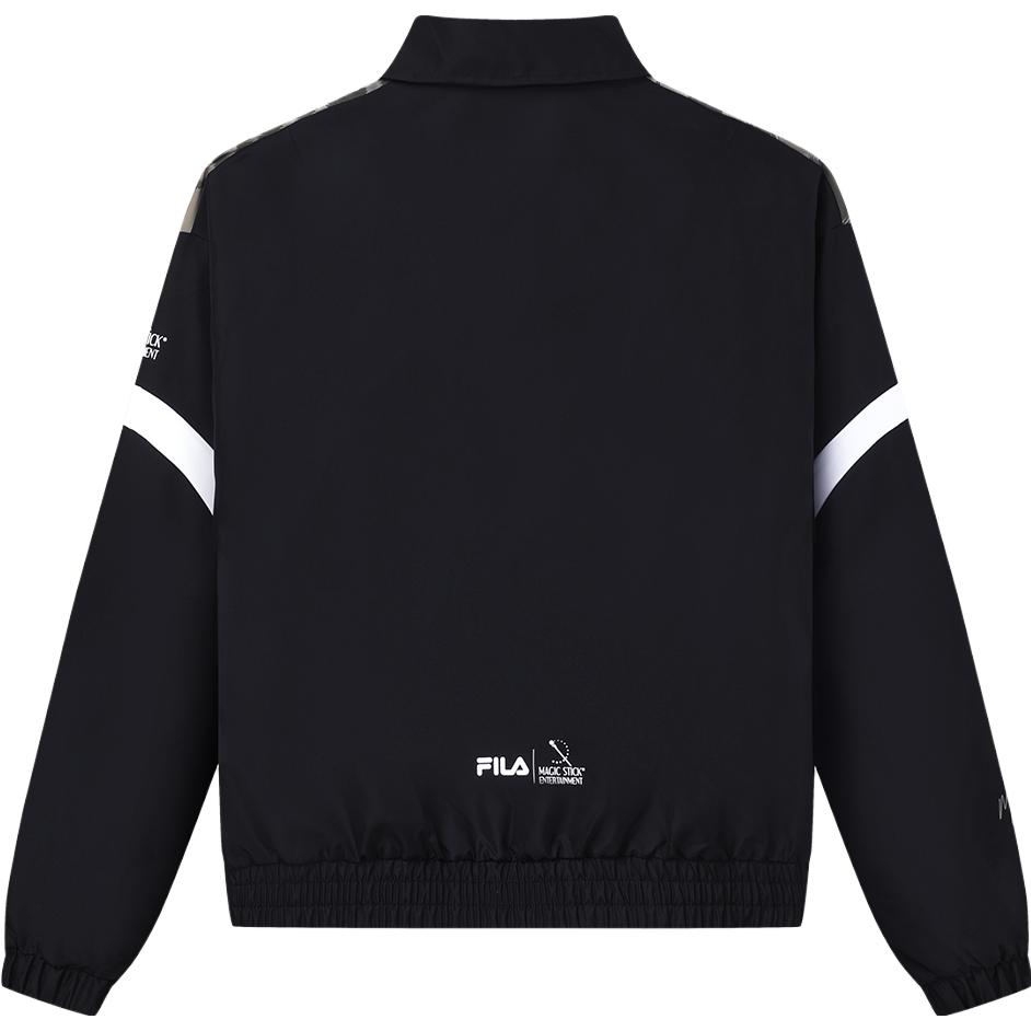 FILA 2023 Autumn New Fashion Casual Lapel Long Sleeve Woven Jacket Men jackets Black F11M339703FBK