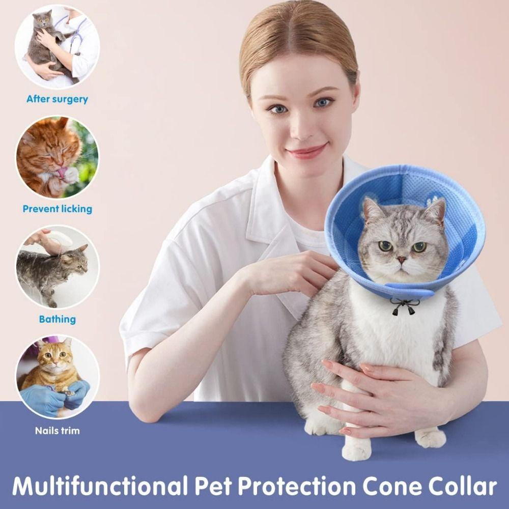 Anti Lick Pet Adjustable Collar Anti Bite Cat Neck Cone Practical Cat Neck Ring  Rabbits