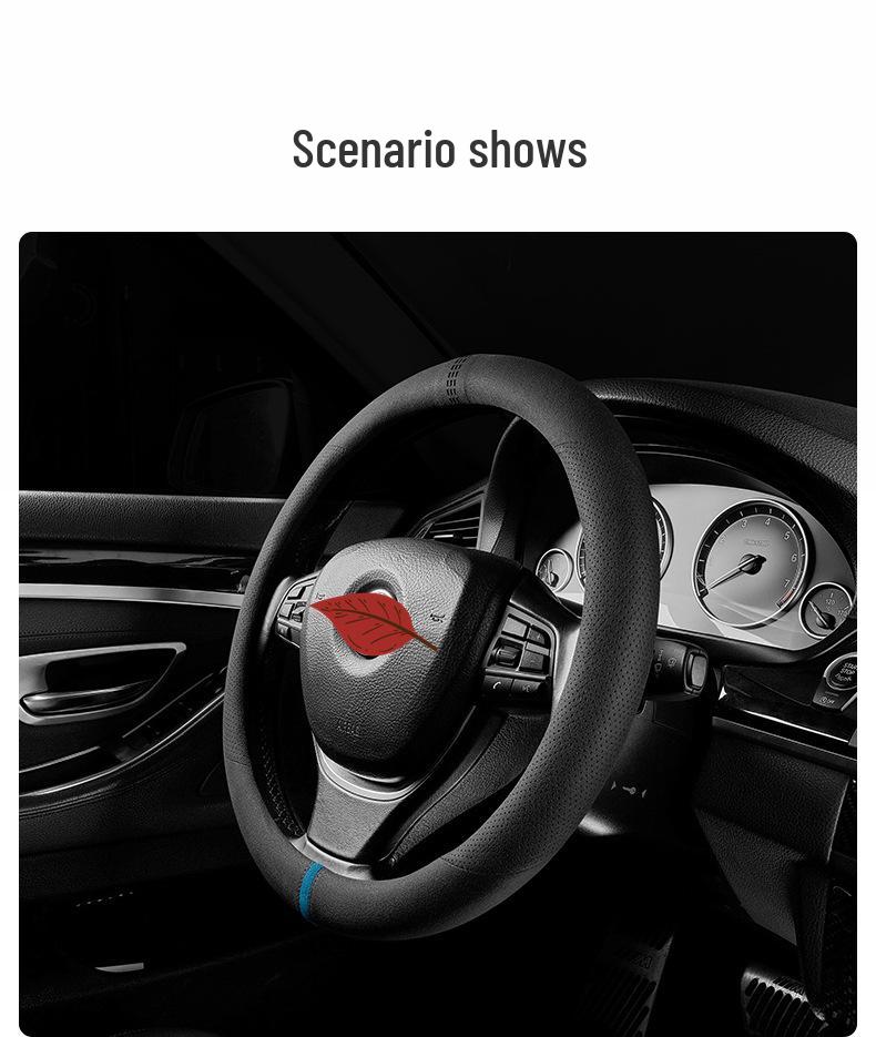 Suede Steering Wheel Cover for 20 Lynk & Co Models (03+, 03, 02, 05, 06) & Genuine Leather Cover for 2021 Model 01