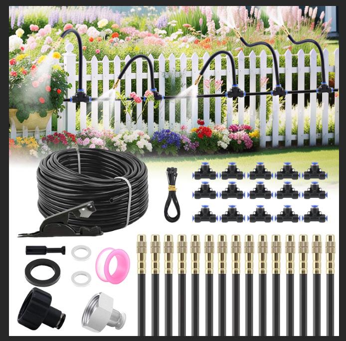 Universal Adjustable Micro-Atomizing Sprinkler Set for Irrigation, Cooling, and Humidification
