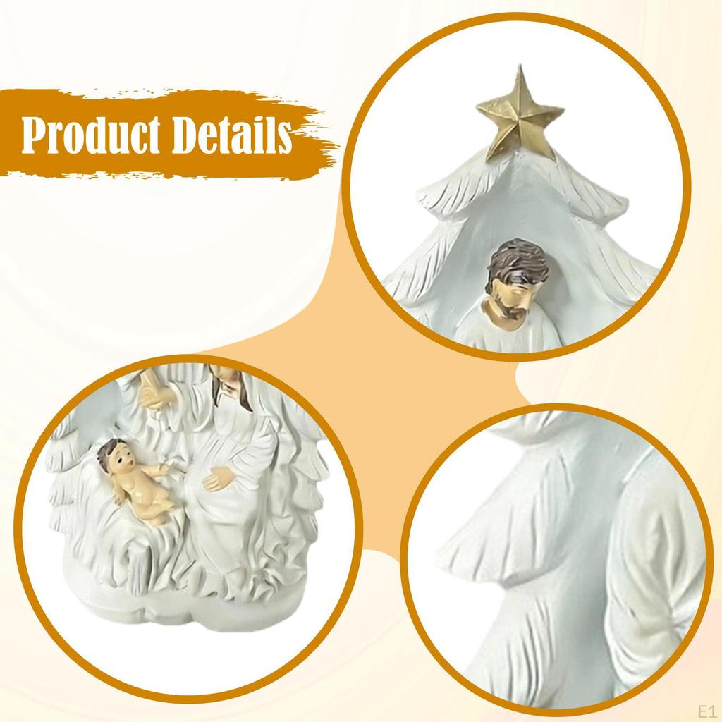 Christmas Nativity Scene Figurine Holy Family Decorative Collection Traditional Accessories Creative