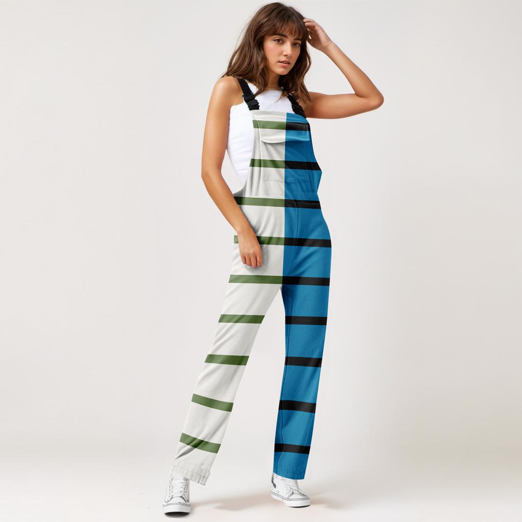 Damskie kombinezony polarowe Jednoczęściowe kombinezony Regulowane paski do szelek Ciepłe zimowe, miękkie spodnie narciarskie