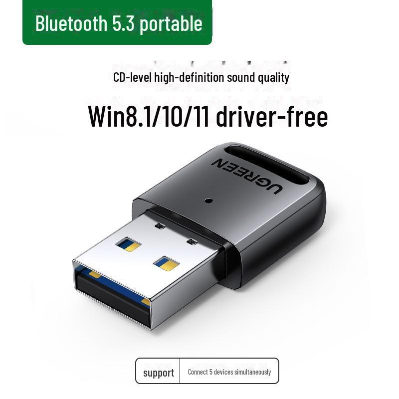 Greenlink Bluetooth 5.0 USB Adapter for Desktop and Laptop Computers (Windows 7/10)