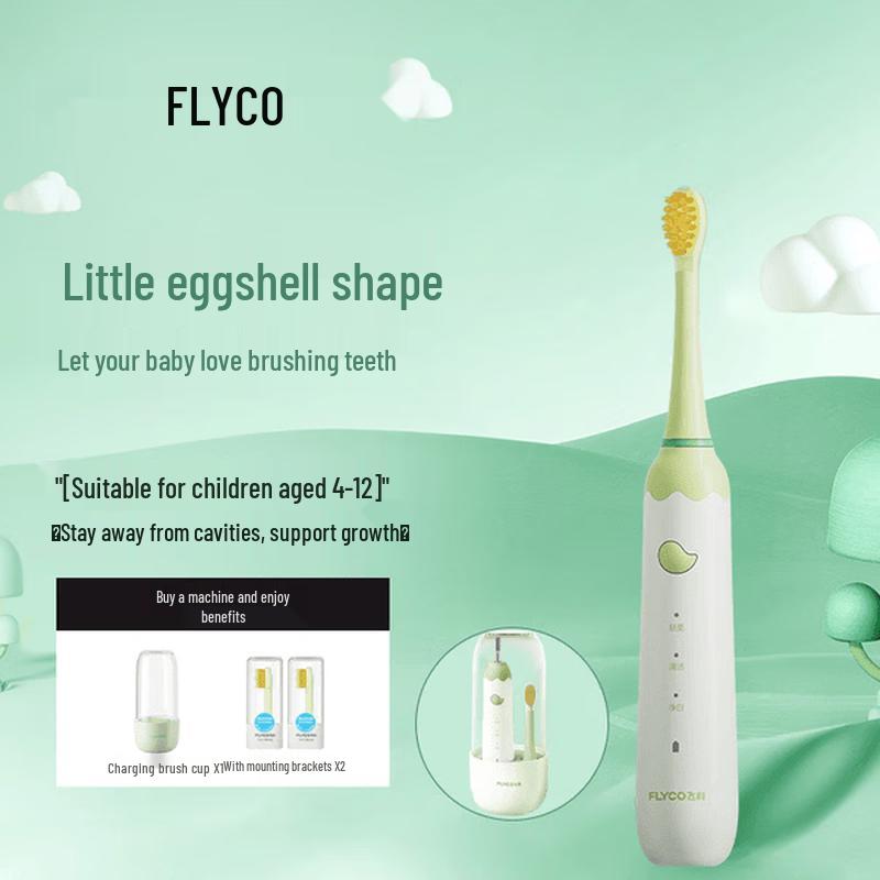 FLYCO FT7110 Kids Sonic Electric Toothbrush CN plug (adapter included)