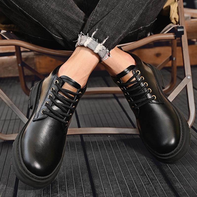 

Ботинки Мартина мужские 2025 новые кожаные на мягкой подошве модные универсальные средней высоты мужские туфли на шнуровке повседневные мужские рабочие ботинки 44