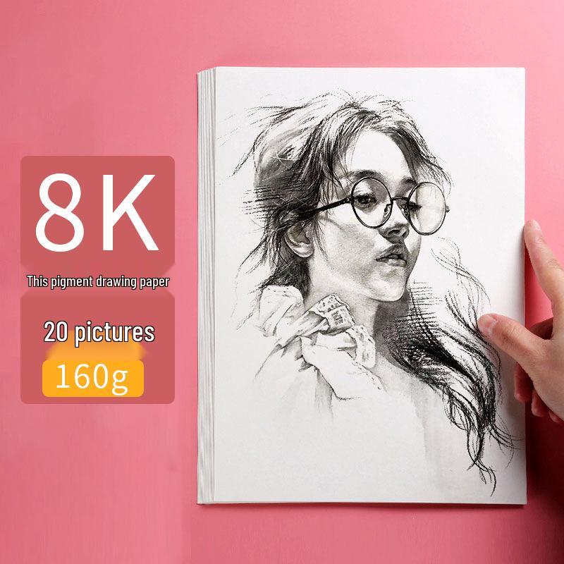 Colección de Libros de Boceto 8K, Gouache 4K, Acuarela Octavo 16K y Papel Grueso para Dibujo