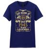 Life Begins At 80 Womens 80th Birthday T-Shirt BORN 1945 Ladies Gift Mothers Day