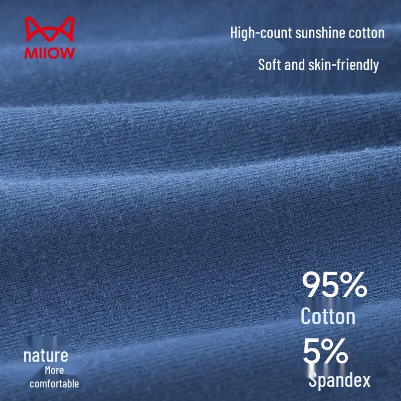 MaoRen Men's 80-Count Combed Cotton Antibacterial Boxer Briefs 4-Pack