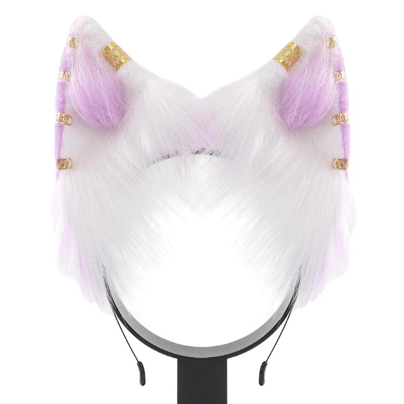 

Новогодние выступления Повязка на голову с ушками лисы с декором из сплава, серьга Повязки на голову с ушками лисы Готический стиль Мультяшный обруч для волос